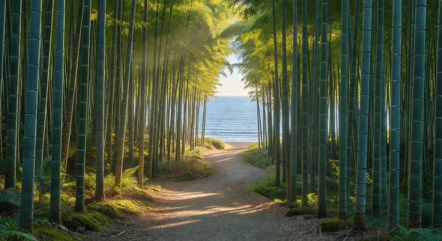 竹林の海への道